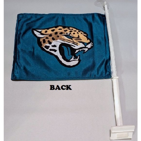 🏈🆕 JACKSONVILLE JAGUARS DOUBLE SIDED CAR FLAG - HOME-AWAY DESIGN - NFL - MEN - Picture 3 of 3